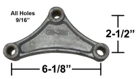 EQ-356Z - ZINC TRIANGULAR EQUALIZER FOR 33" AXLE SPACING