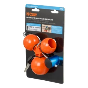 TRI-BALL TRAILER COUPLER LOCK W/ PIN & CABLE